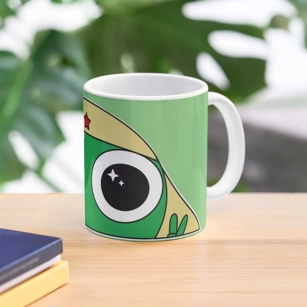 Peeking Keroro Classic  Mug Tea Design Picture Drinkware Cup Photo Image Gifts Coffee Simple Handle Round Printed