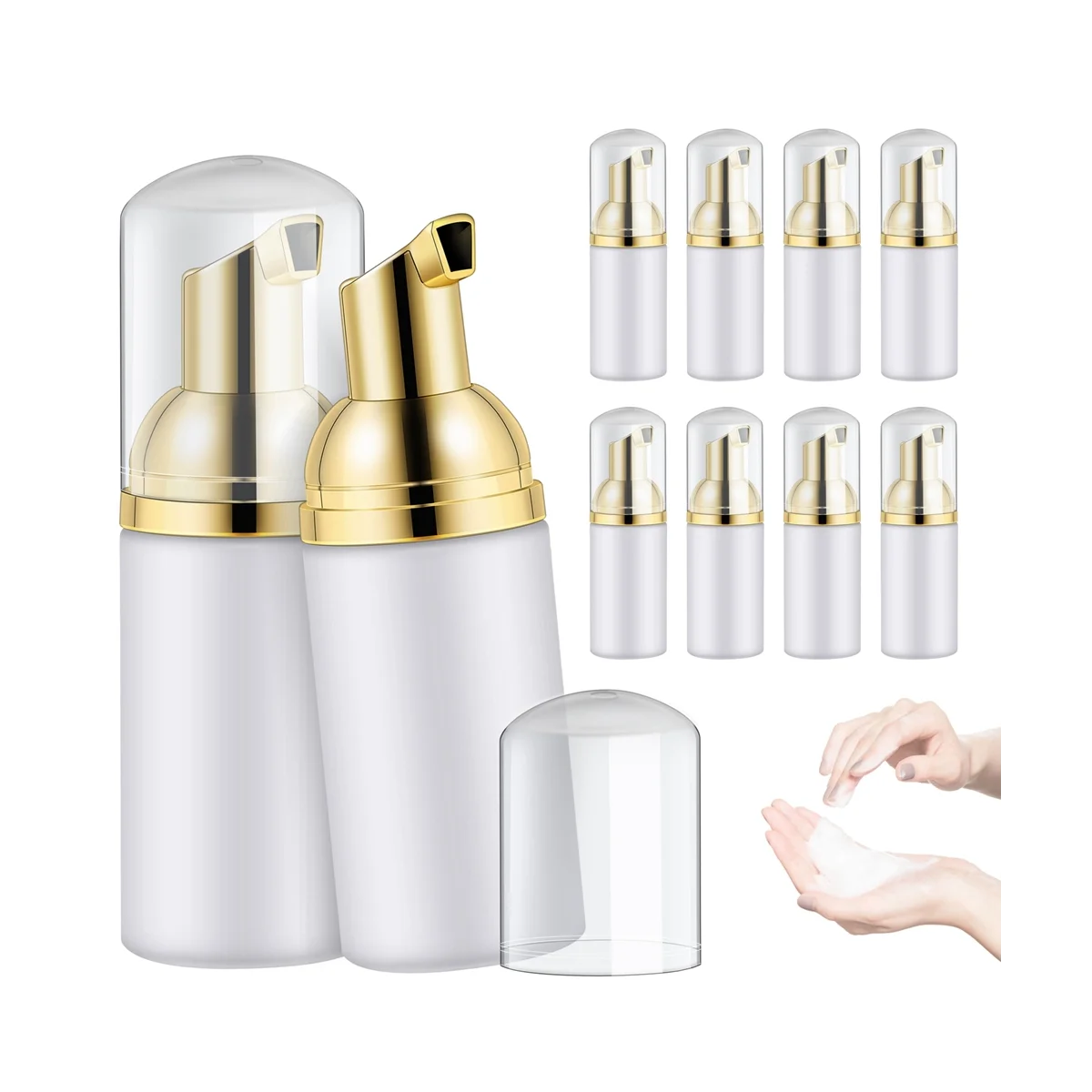 20 قطعة 30 مللي زجاجة رغوة بلاستيكية موزع سائل موس الصابون ، رغوة الشامبو غسول تعبئة زجاجات الرغوة-ABPX