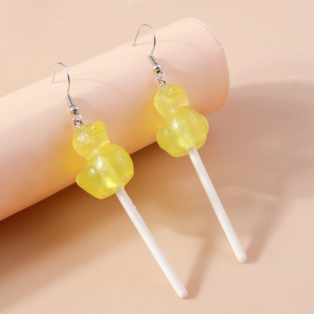 Aihua 30 Farben süße süße Lutscher-Ohrringe aus Kunstharz für Frauen, lustige Simulation, Lebensmittel, Süßigkeiten, Lutscher-Ohrringe, Schmuck, Geschenke – Detail 15
