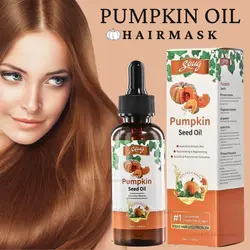 Hair Oil Pumpkin Seed Oil Hair Conditoner Nourishing Scalp Massage Smoothing Repairing Strengthen Hair Roots Hair Care Serum