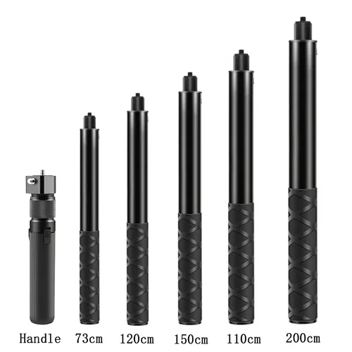 Palo de Selfie Invisible para Insta360, X4, X3, X2, GoPro 12, 11, 10, 9, DJI Action 4, 3, SJCAM