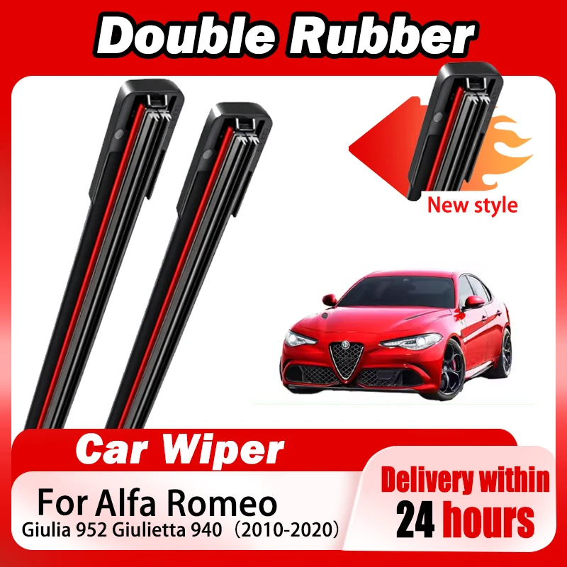 For Alfa Romeo Giulia 952 Giulietta 940 2010-2020 Car Wiper 2025 Latest Model Adhesive Strips Wiper