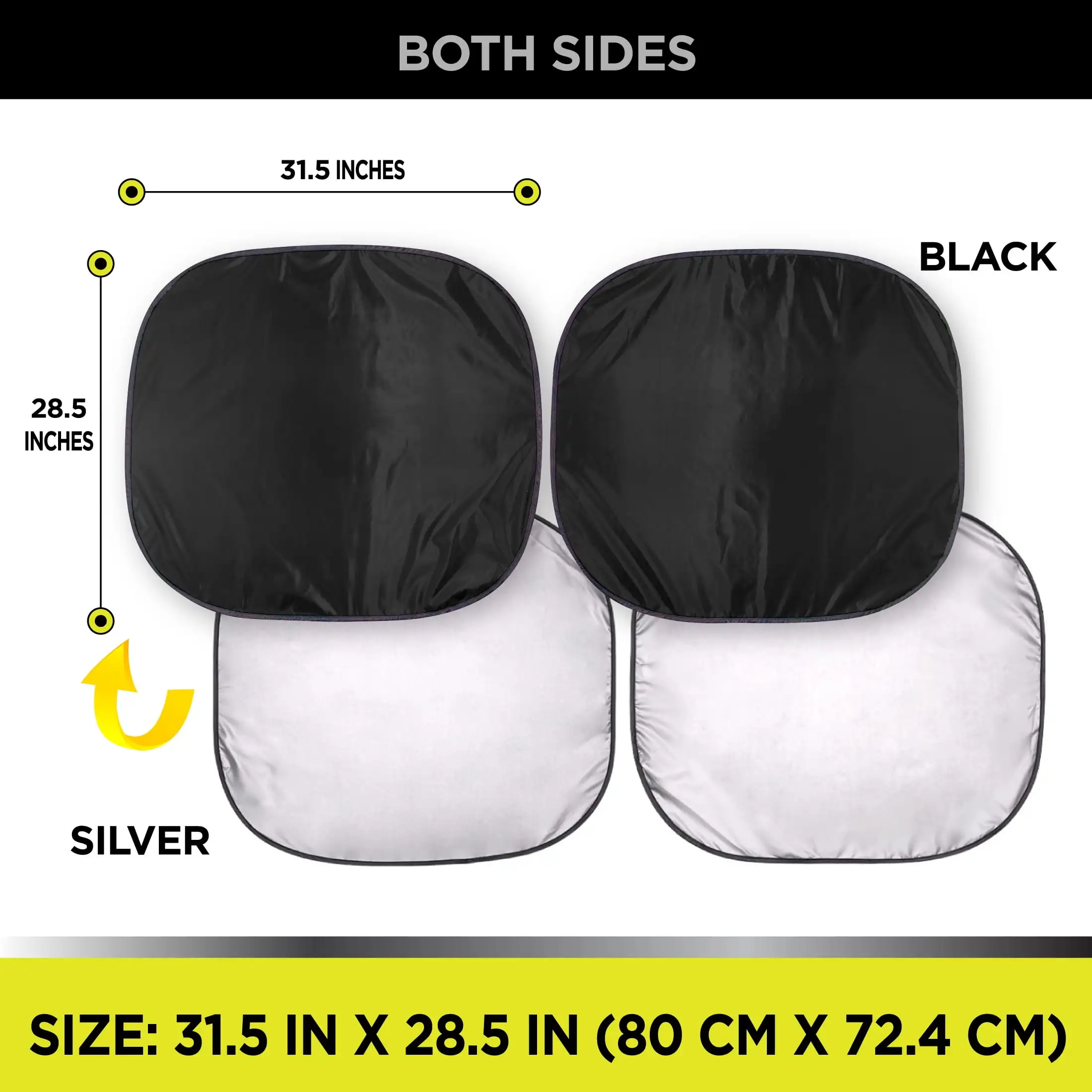زوج واحد من مظلة الشمس باللون الأسود المقاس العالمي، 28.5 بوصة × 31.5 بوصة