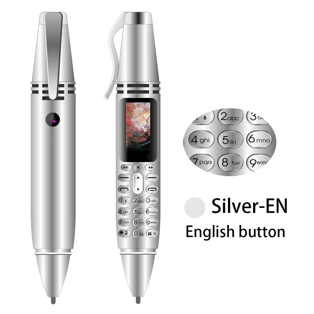 Mini Portable Pocket Flashlight pen miniature Bluetooth dialer Mobile phone Dual SIM Card Cellphone Recording pen