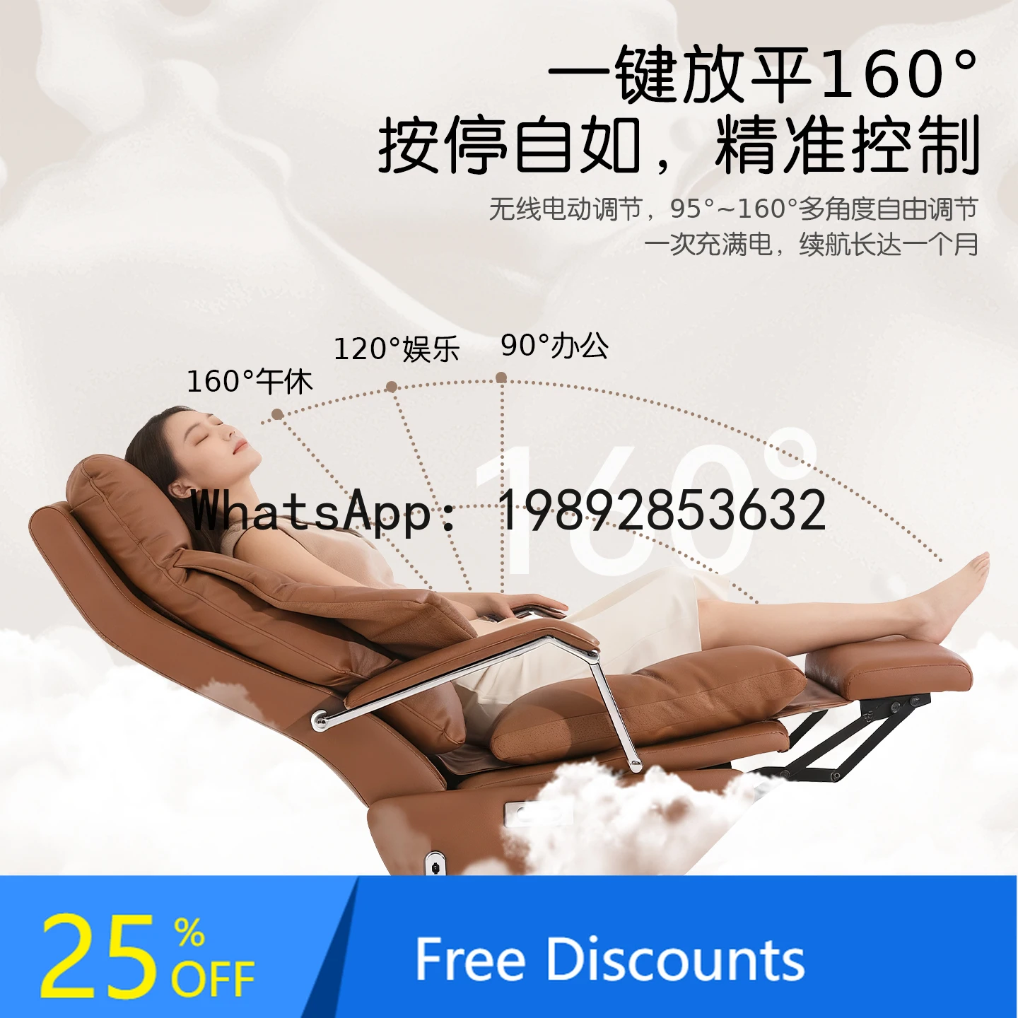ZK Genuine Leather Executive Chair Office Ventilation Office Chair Comfortable Long Sitting High-End Computer Chair