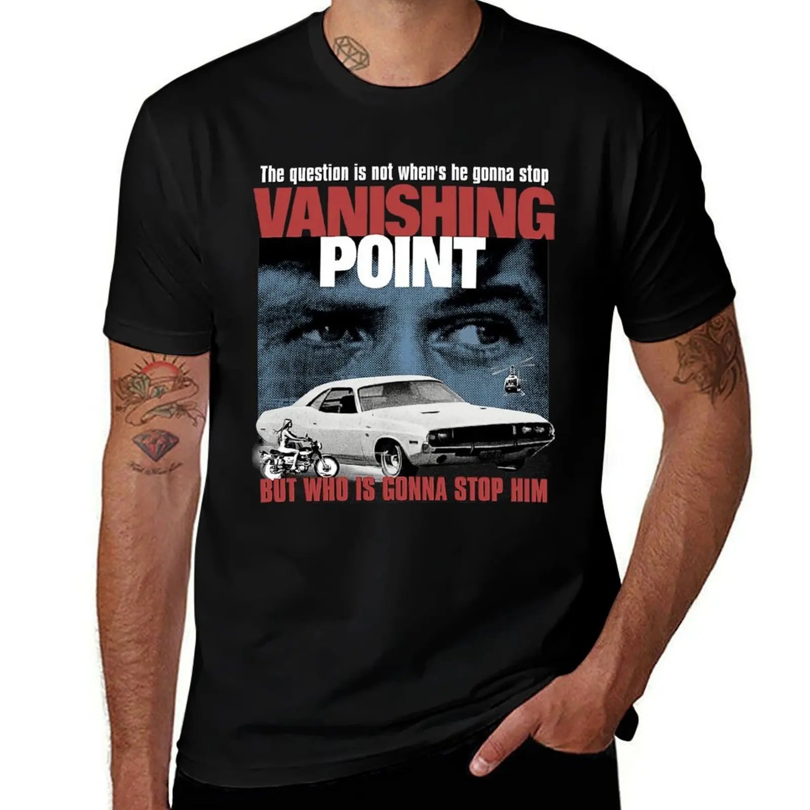 Футболка Vanishing Point, заготовки, топы, рубашка Croswit, мужская винтажная одежда, мужская футболка