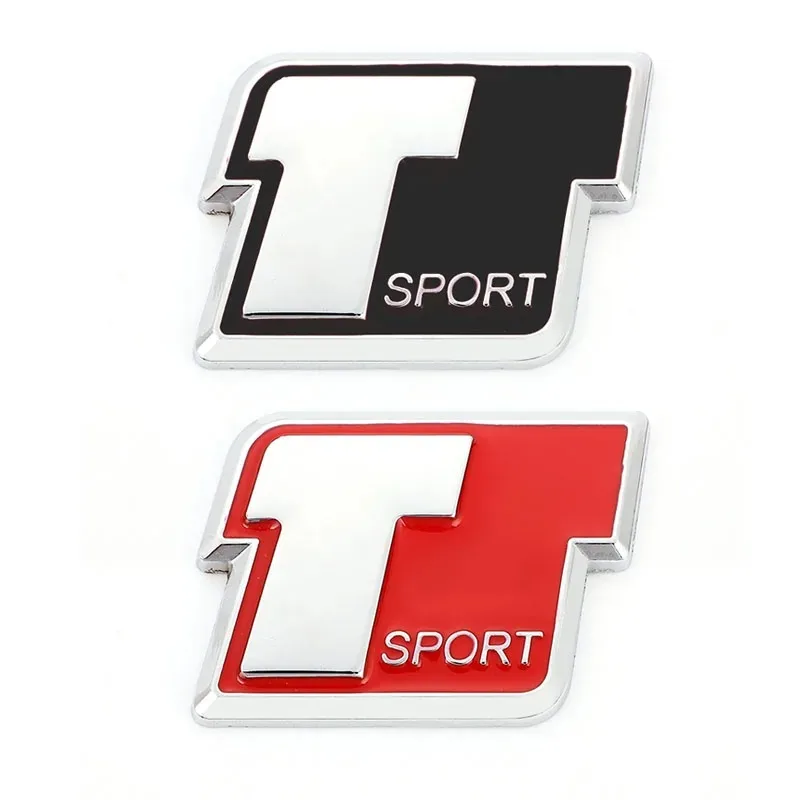 Car Sticker T Sport Stickers Emblem Badge Rear Trunk Decals for Toyota RAV4 Corolla Prado Tundra Highlander Hiace Venza Camry