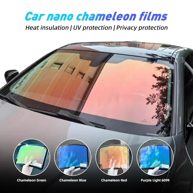 Source Factory H20 Chameleon Purple Color Changing Car Side Window Tint Iridescent Decorative Solar Film Anti UV For Auto Glass