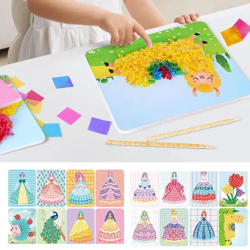 Puzzel Punctie Schilderen KidsPaper Craft Kits Punctie Schilderen Set Porren Creatieve Puzzel Punctie Schilderen Papier Ambacht Voor