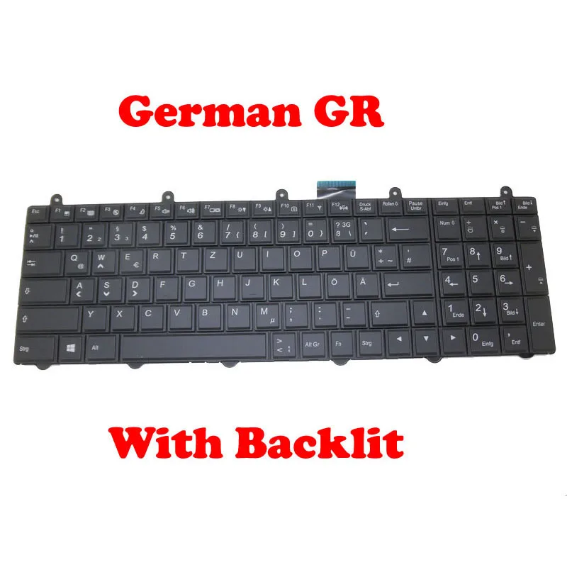 

Backlit GE IT SP JP PO NE Keyboard For AVADirect P150SM P150SM-A P157SM P157SM-A P570WM P170SM-A P177SM P177SM-A Black New