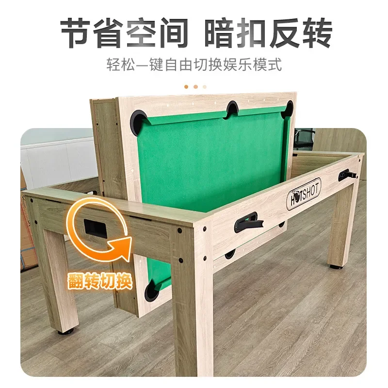 4 in 1 Game Table Air Hockey Pong Billiards Dining Combo Indoor Multi Sport Furniture Space Saving Home Entertainment