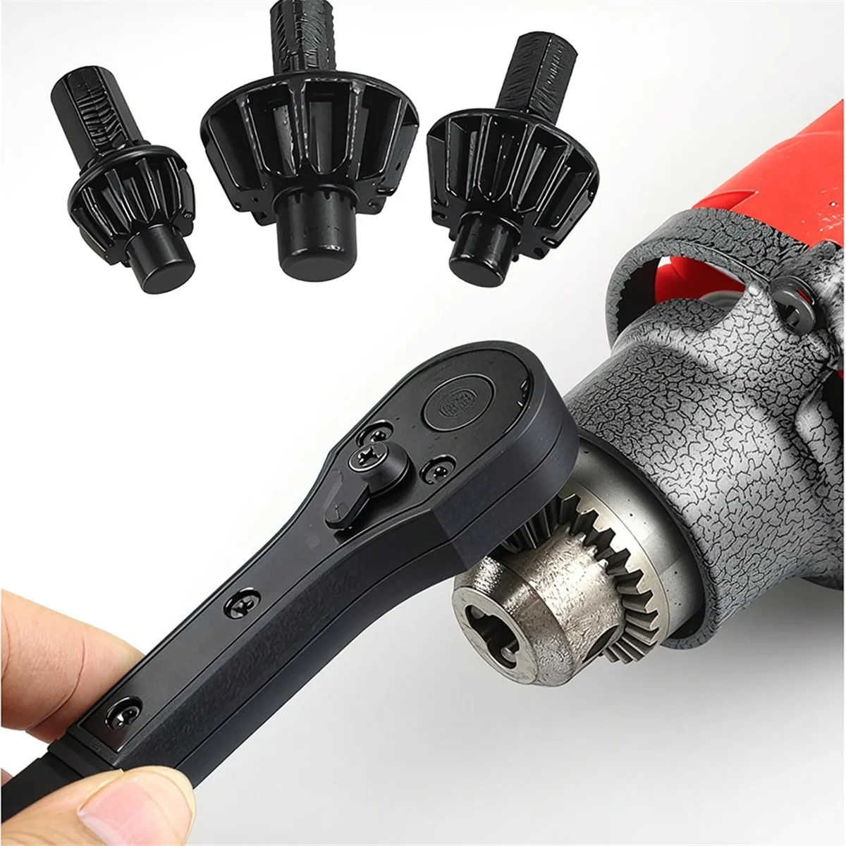 

A002 2-в-1 сверлильный патрон с трещоткой, ключ, универсальный патрон, сменный инструмент для дрели для большинства электрических дрелей