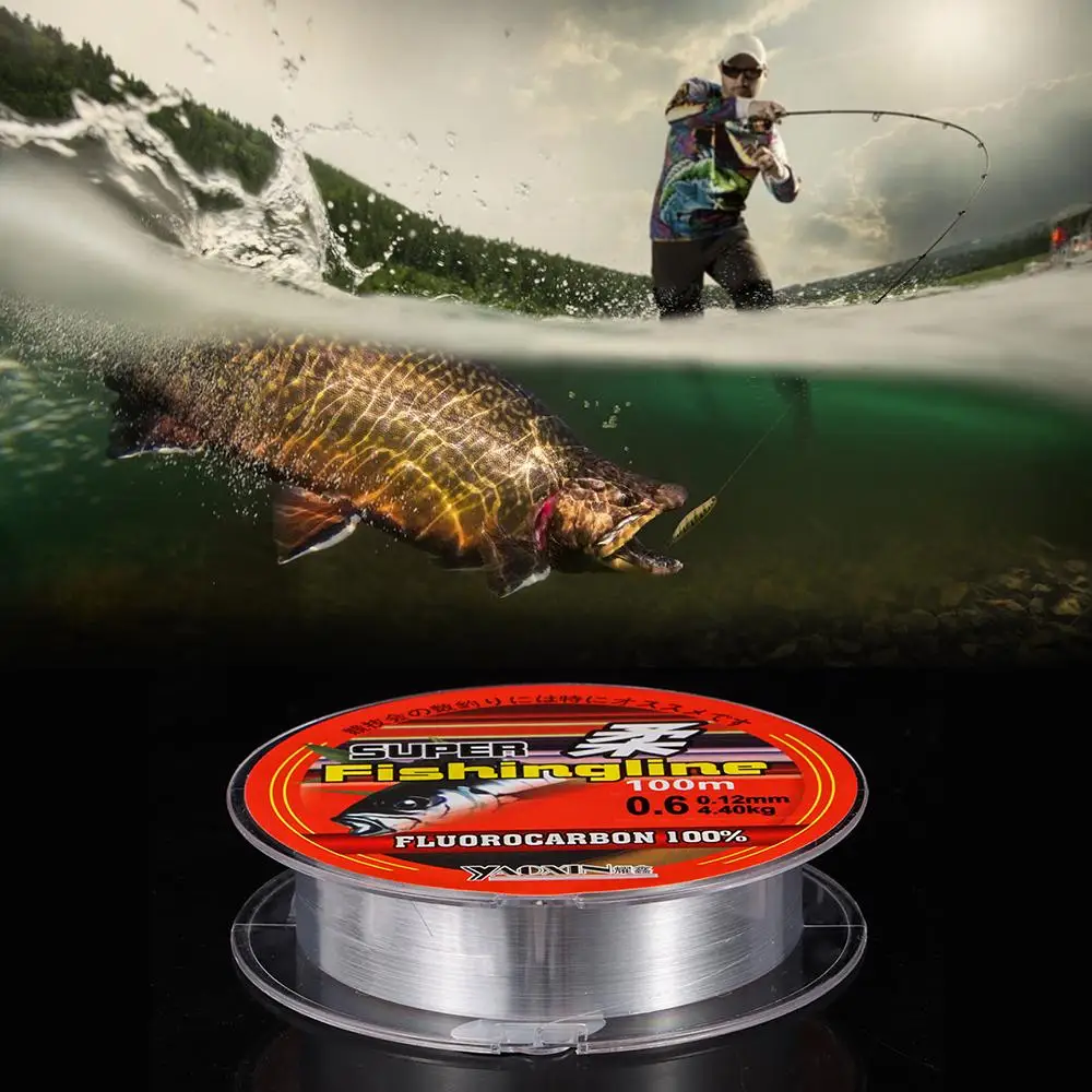 

100m 100% Fluorocarbon High Quality Strong Rope Cord 0.8-6LB Tackle Wire Fishing Line Nylon PA Monofilament
