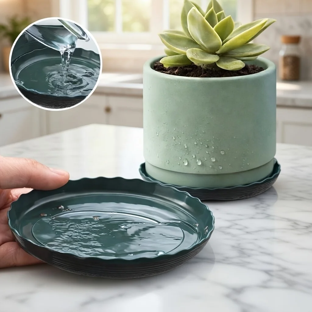 5/15pcs Mobile Chassis Base Round Drip 1Pcs Durable Plastic Plant Saucer Indoor Outdoor Home Thicker Decorative 4inch
