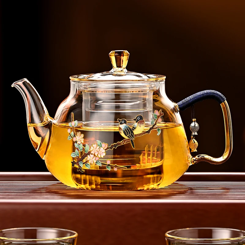 

2025 new high-value glass teapot household small brewing teapot tea separation high temperature resistance thickening pure