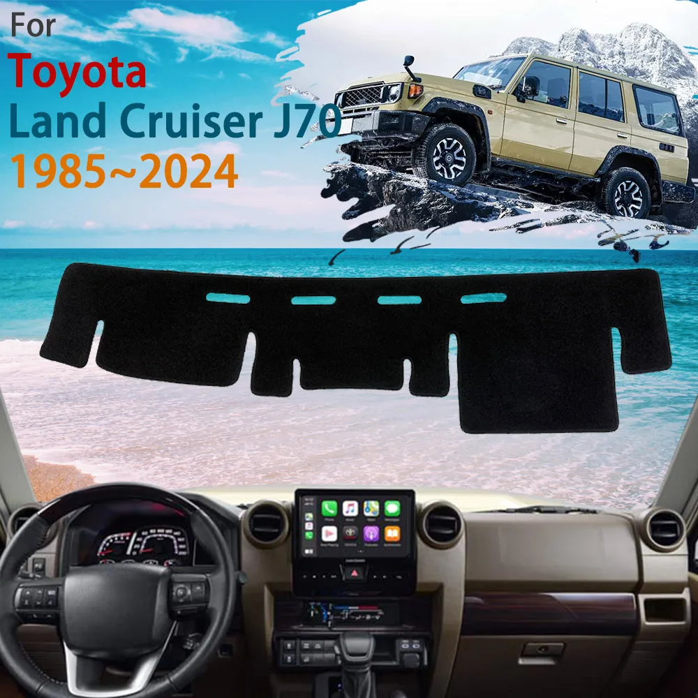 

For Toyota Land Cruiser J70 1985~2024 1986 Pickup truck Dashboard Rug Cover Dash Mat Protective Avoid Light Carpet Car Stickers
