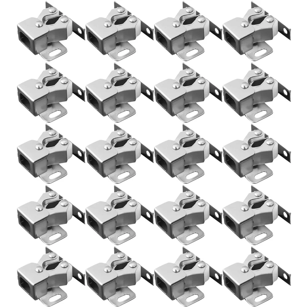 

20 Pcs Bead Lock Cabinet Door Roller Catch Closer Latch Double Cold Rolled Steel Latches and Catches