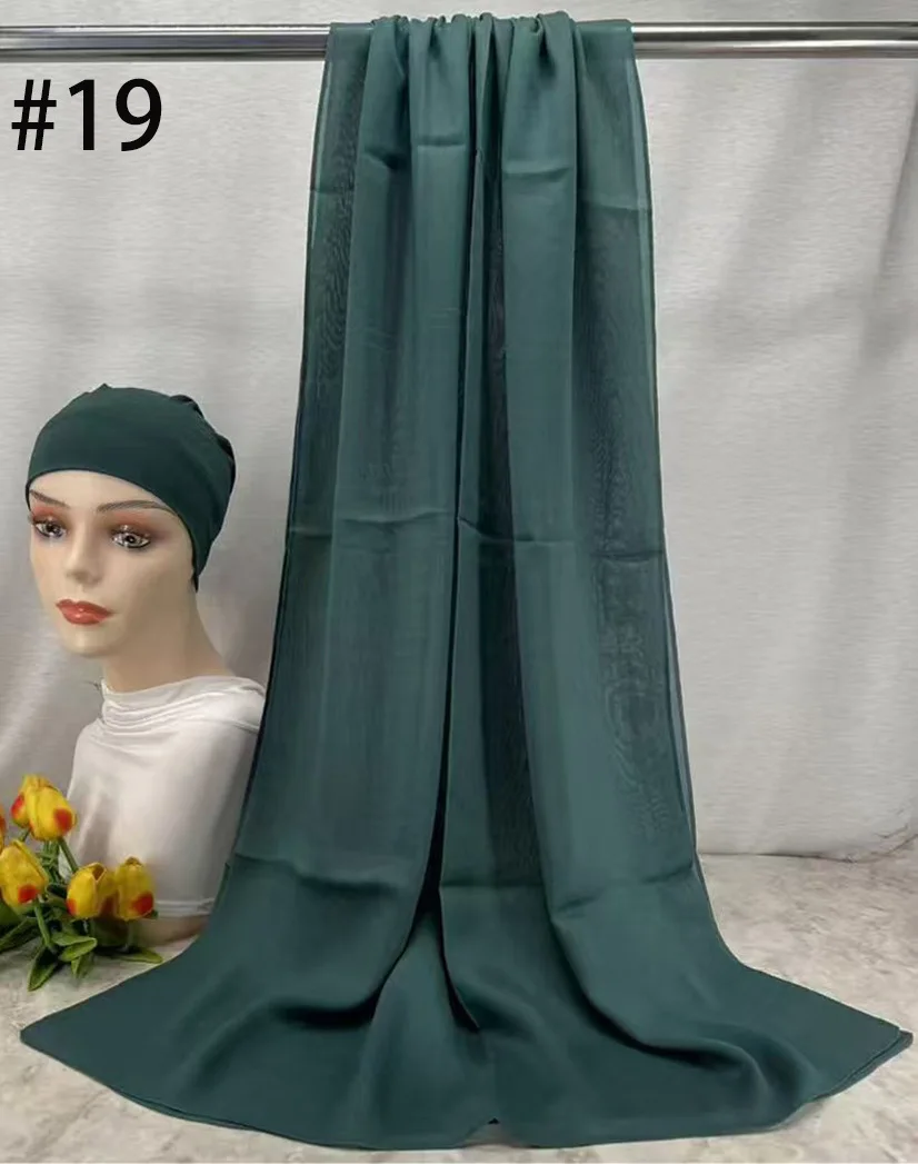 Mini Modal Hijab with Undercap Set Basic Stretchy Pullover Headscarf Thin Breathable Sunscreen Head Wrap Hijabs Scarf 165*50cm image 3