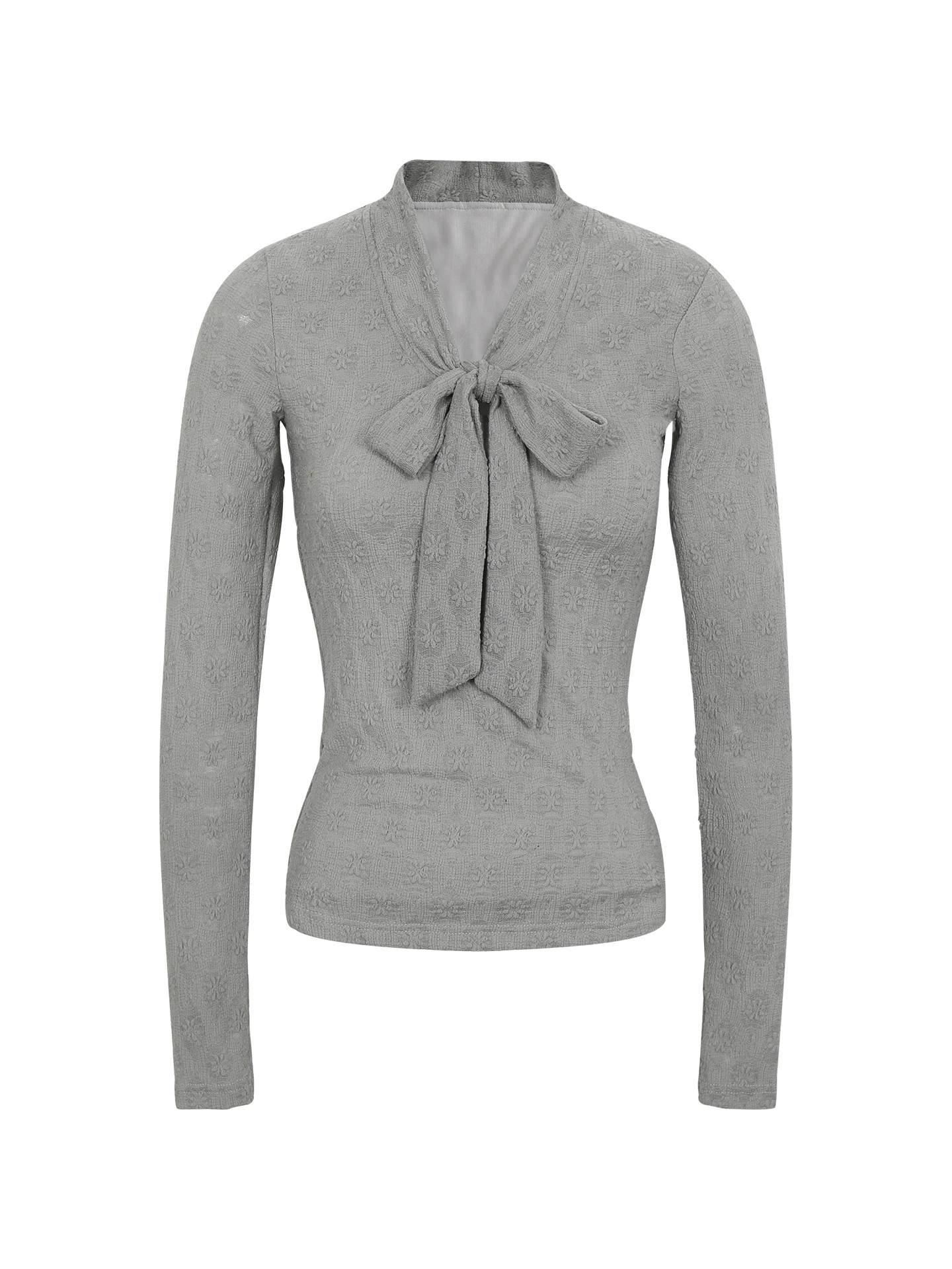 

Ele ey Long Sve Base irt for Women Unique Design Autumn Faion Commute Sle Straight Cut Nylon Fabric Ladies Top
