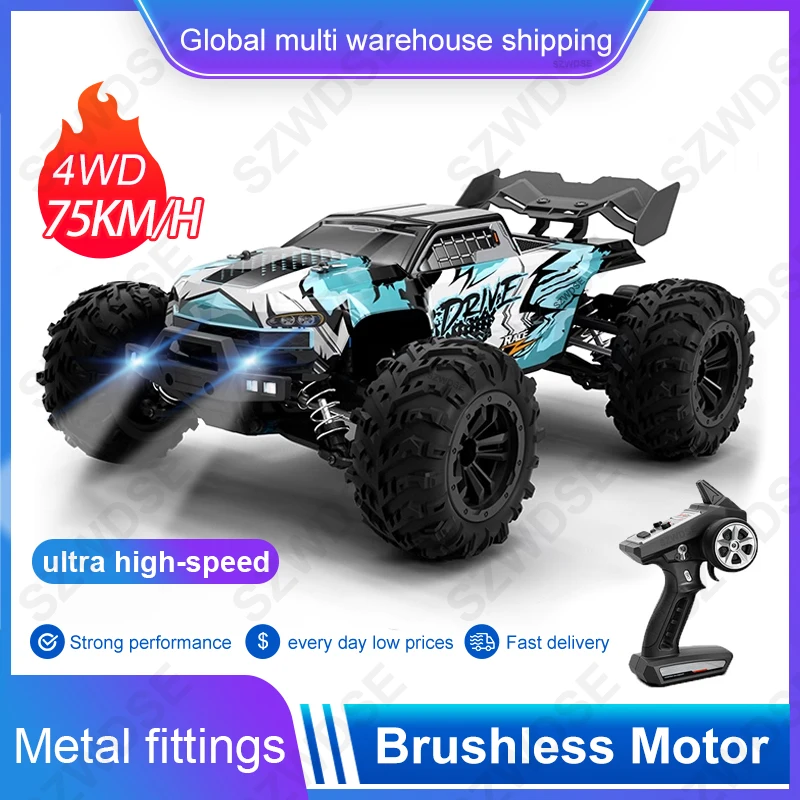 

New High Speed RC Car 4WD Off Road Vehicle 70KM/H Brushless Motor Professional Drift Truck for Kids Remote Control Toys