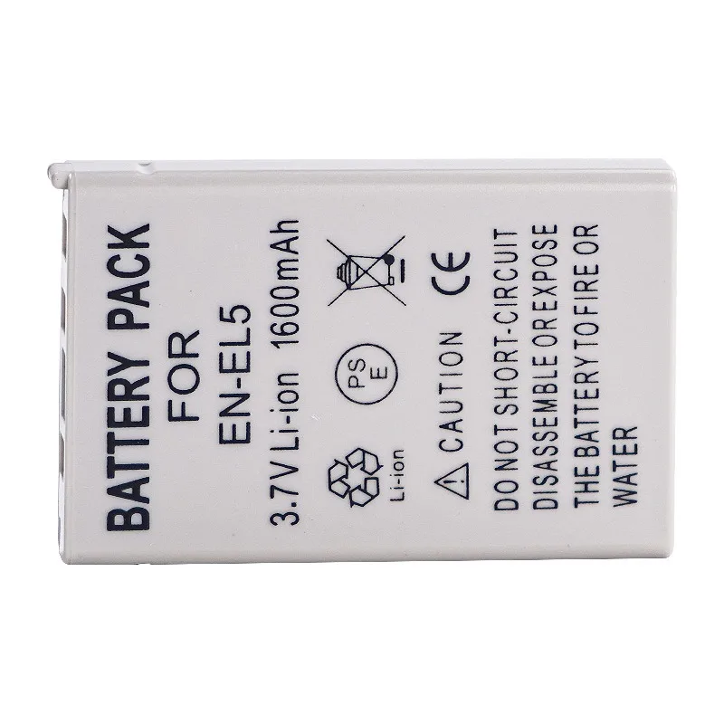 Batería de EN-EL5 de 1600mAh para Nikon COOLPIX P500 P510 P520 P530 P100 P50 P60 P80 P90, repuesto de iones de litio recargable