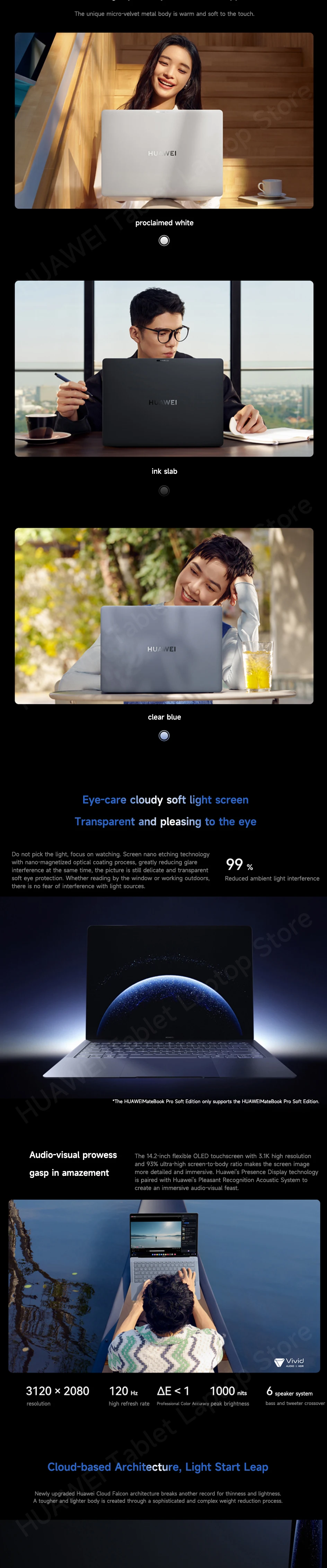 2025 HUAWEI MateBook Pro 14.2-inch Laptop CPU Kirin X90 HarmonyOS 6  OLED 120Hz 3120*2080