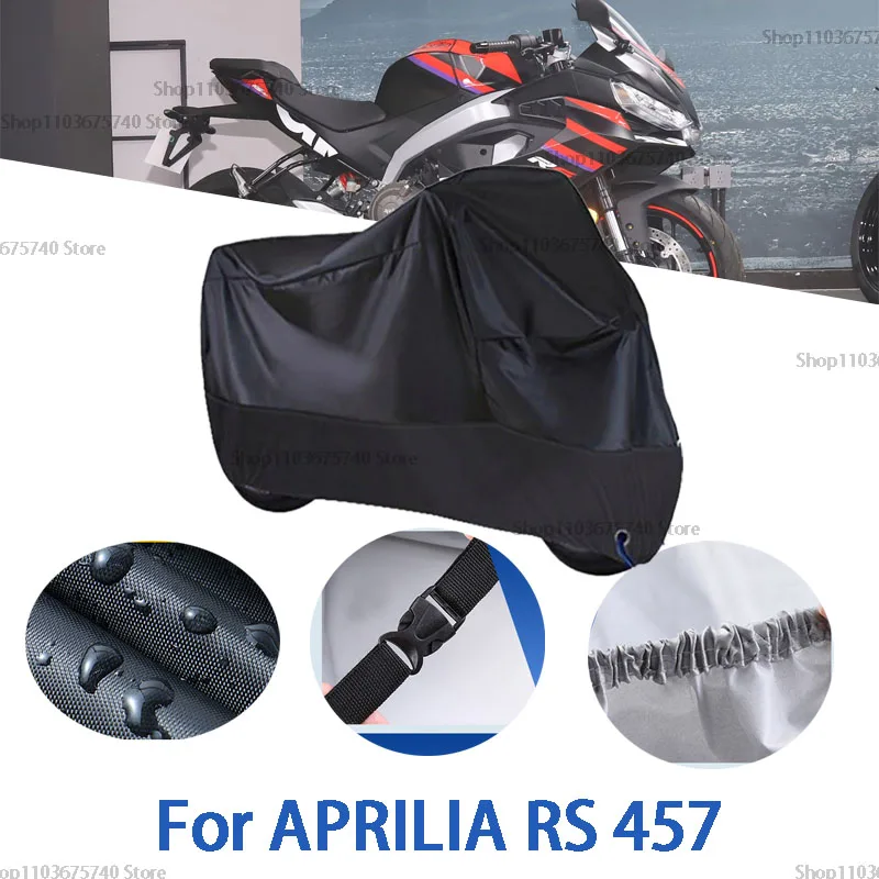 

Полный чехол для мотоцикла APRILIA RS 457, автомобильный уличный солнцезащитный чехол от пыли и ушей, утолщенный оксфордский чехол, аксессуары