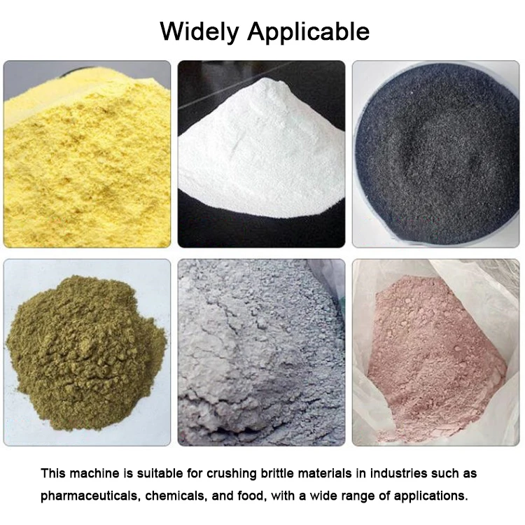 Nowa maszyna do mielenia proszków ze stali nierdzewnej, pulverizator i młyn do przemysłu spożywczego, rozdrabniacz do przypraw, wzór plastikowy