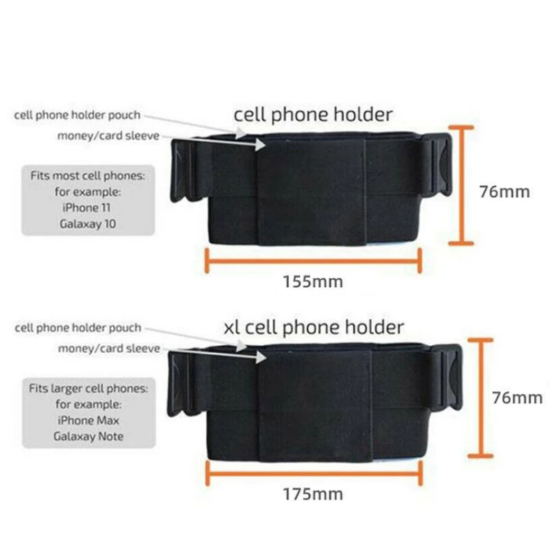 Outdoor Running Mini Invisible Waist Pack Fitted Stretch Pocket Invisible Belt For 5.5-7.5 inch Mobile Phone Organiser Camping