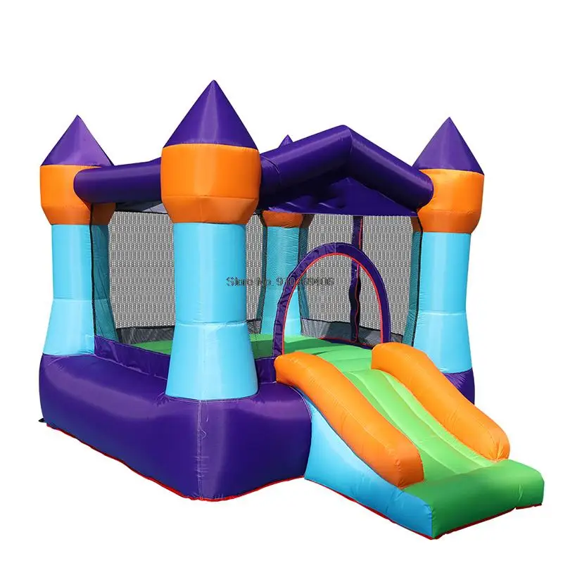 

A82011 Children's Inflatable Castle Trampoline Home Small Inflatable Slide Parent-child Playground Equipment 260*190*170cm