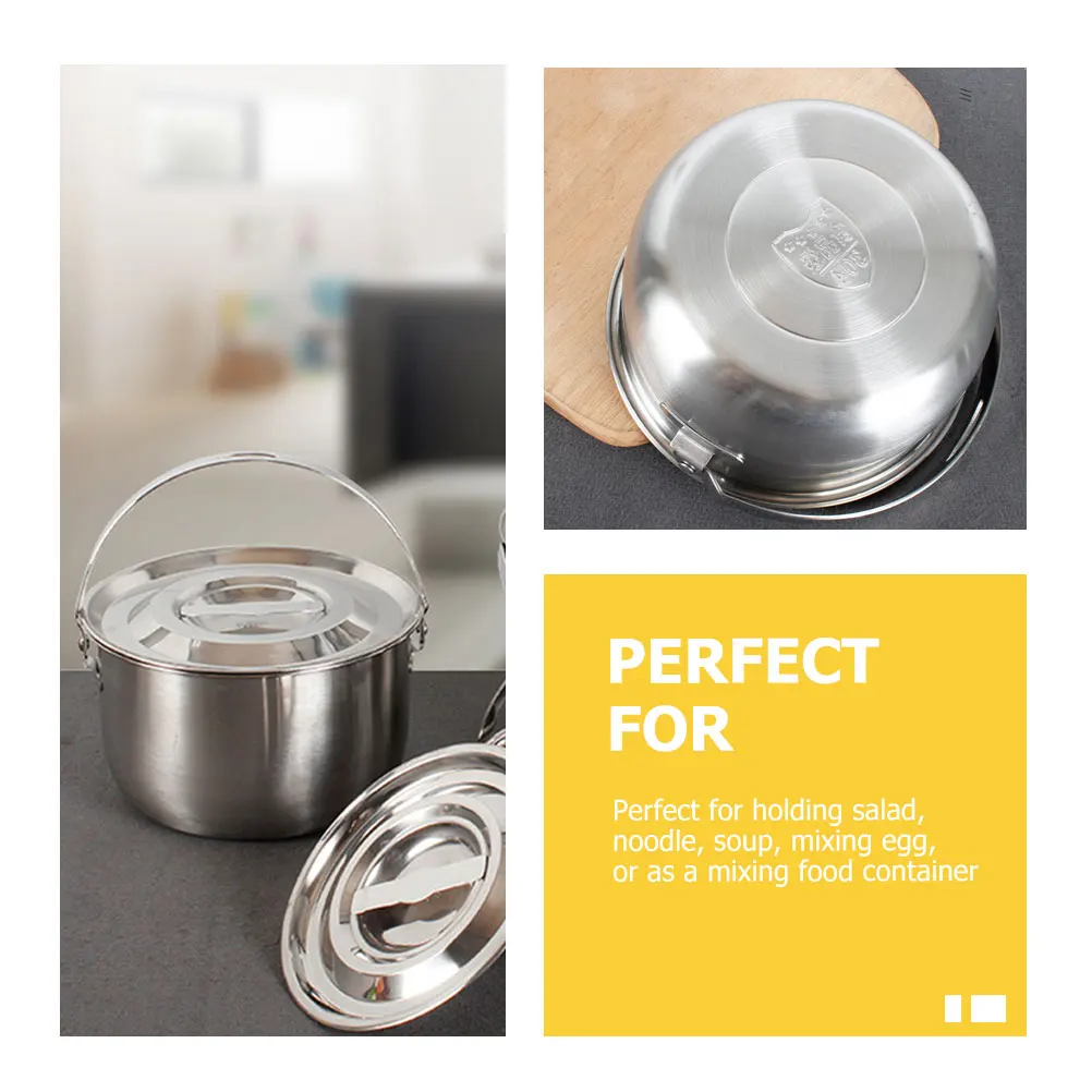 

Stainless Steel Kitchen Multi Use Mixing Container Vegetable Mixing Container Multi Use Basin Bowl Storage Holder Dry