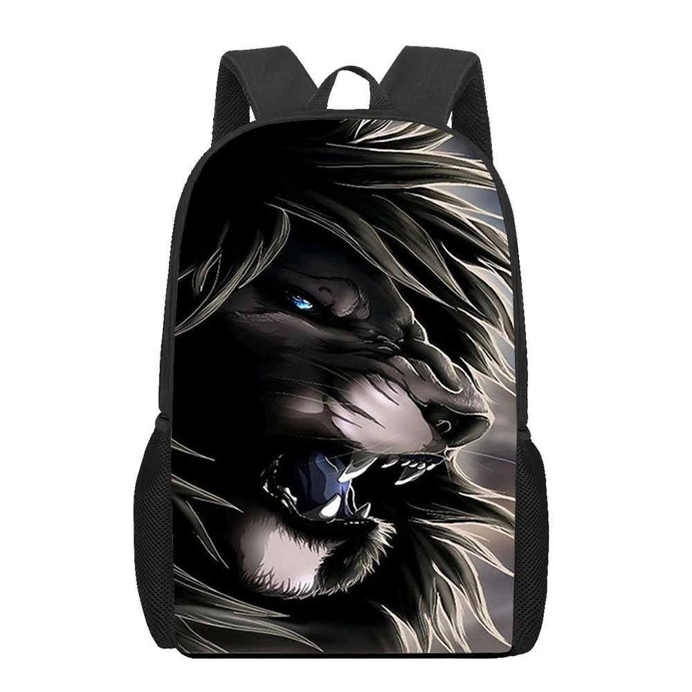 Wilde Illustration Löwen rucksack für Mädchen Grundschüler Muster Schult aschen Kinder Bücher tasche lässig Bagpack Bag Pack