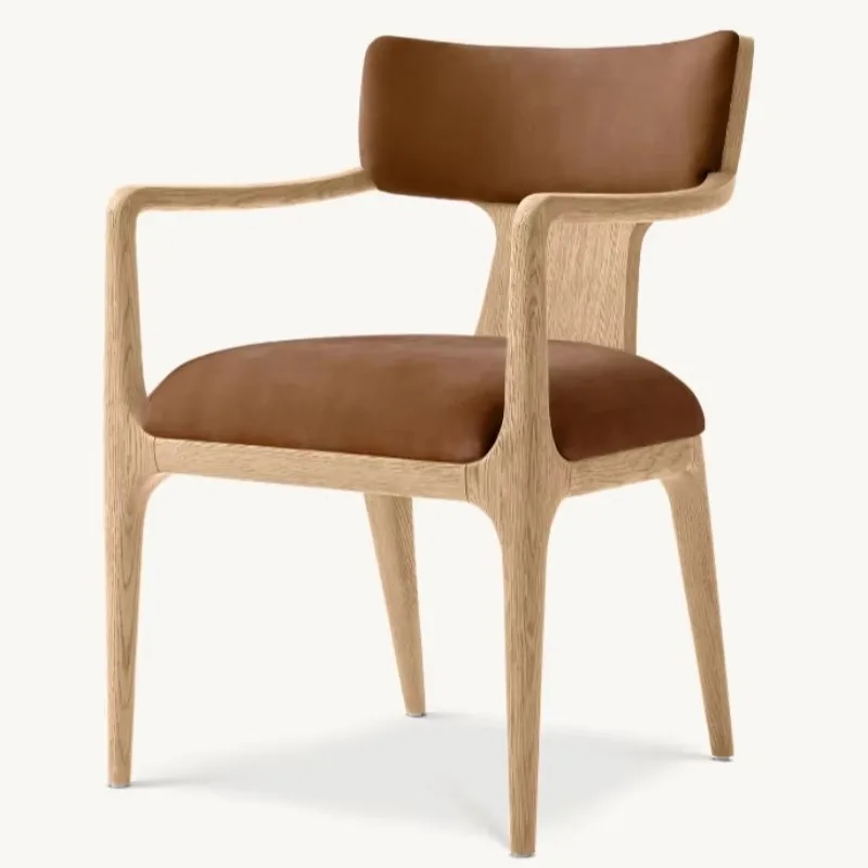 

American Vintage Solid Wood Restaurant Furniture Dining Chair Hotel Villa Can Be Customized Furniture Factory Direct Sales