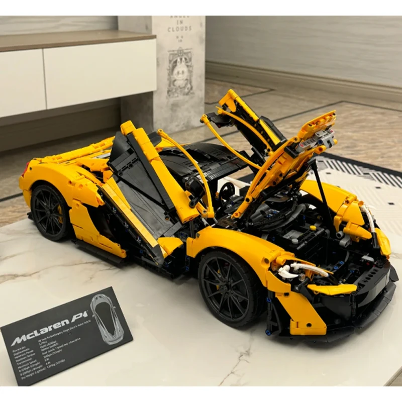 

Stock 3893Pcs Technical P1 Super Racing Car Building Blocks 1:8 Model 42172 Super Sports Cars Bricks Toys for Boys Birthday Gift