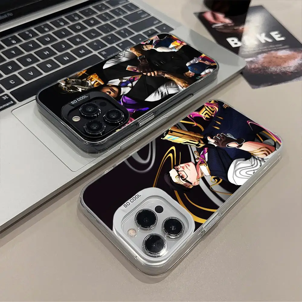 

Чехол для мобильного телефона Valorant Chamber для iPhone 17, 16, 15, 14, 13, 12, 11 X XR XS 8 7 Pro Max Plus, полупрозрачный цветной защитный чехол