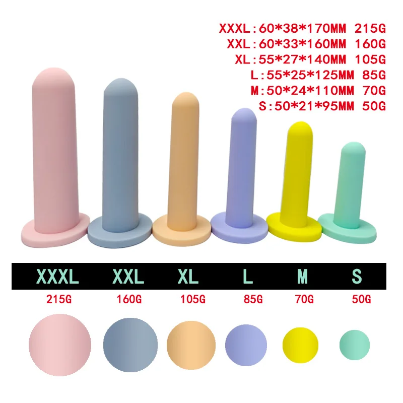 

Silicone Dilators for Pelvic Floor Strengthening - 6 Different Sizes - Pelvic Floor Strengthening Device Women -woman Dilators