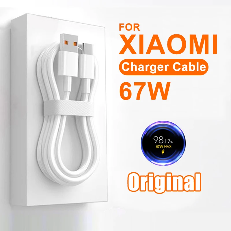 PD3.0 67W 3A USB Super Fast Charger Cable For Xiaomi Mi 11 12 Redmi Note 9 10 11 POCO X5 Pro Phone Type C Data Charging Wire