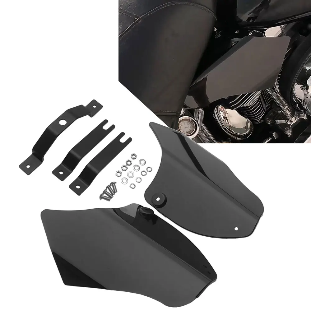 Heat Deflector Shields Compatible For Harley Softail Fat Boy Heritage Classic Deluxe Night Train Cross Bones Springer 2000-2017