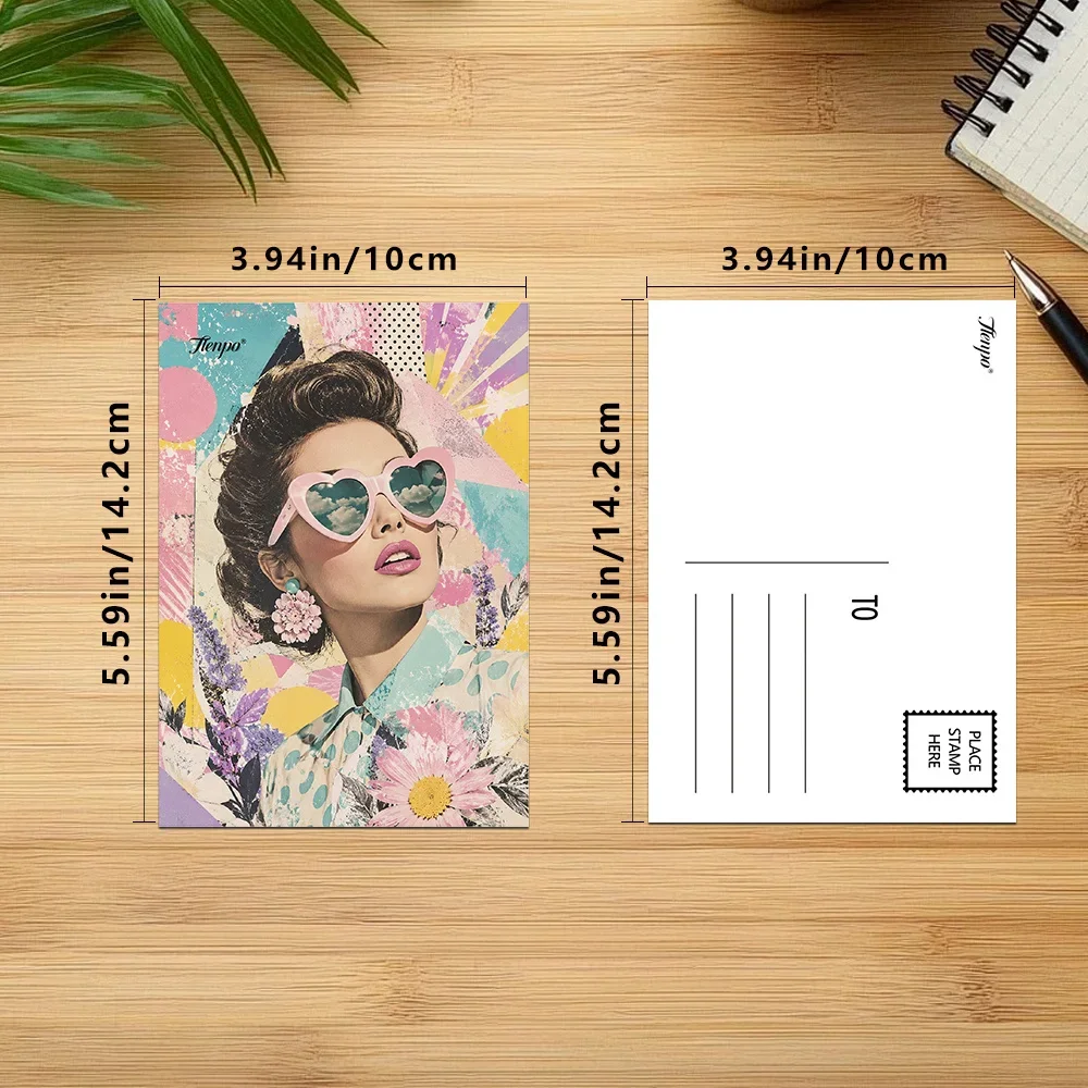 32pcs, Vintage Postcard, Retro 50s Pin Up Pop Art Girl, Bullet Journal Greeting Card, Bedroom Wall Decor, Collectible