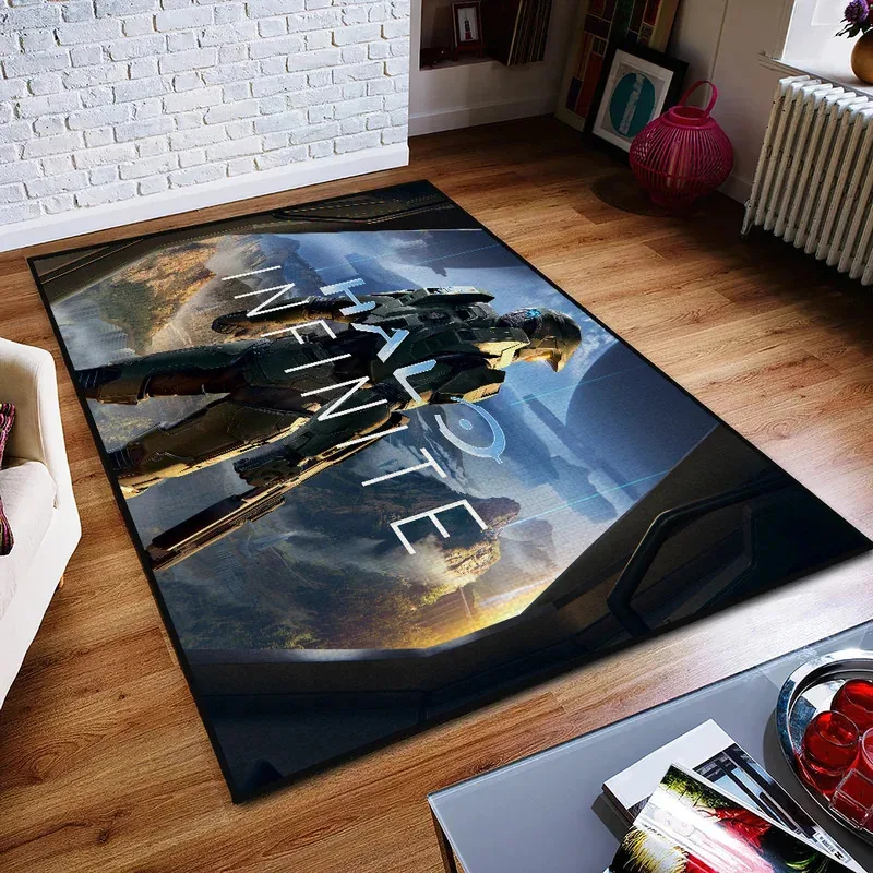 

JNG30Game Door Mat Anti-Slip Kitchen H-halo I-infinite Bedroom Handmade Tufted Rug Carpet Living Room Entrance Decoration3Kh^