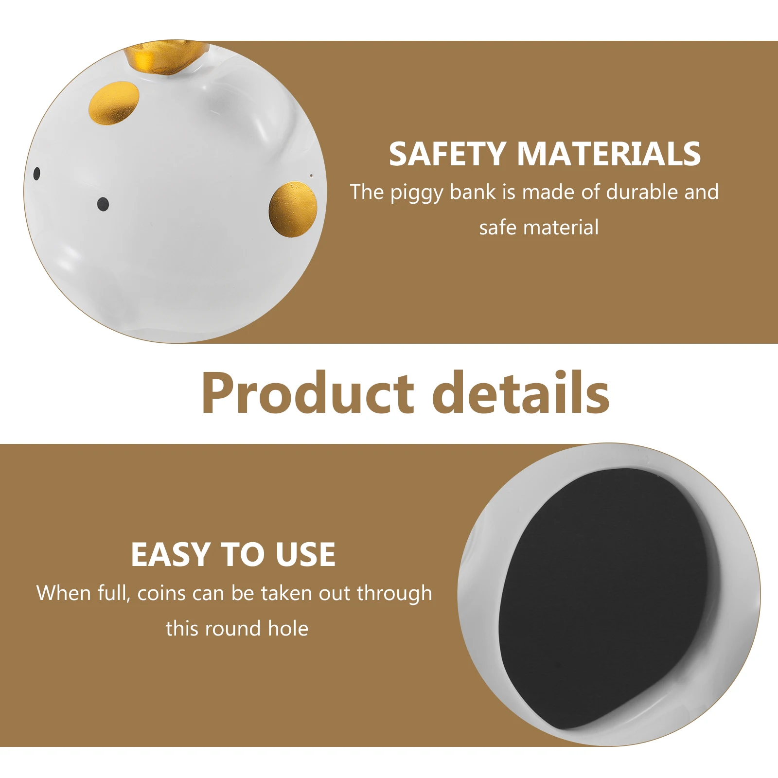 

Cartoon Ceramic Piggy Bank Small Porcelain Pig Money Container Removable Plug Desktop Ornament Saving Pot Coin Jar