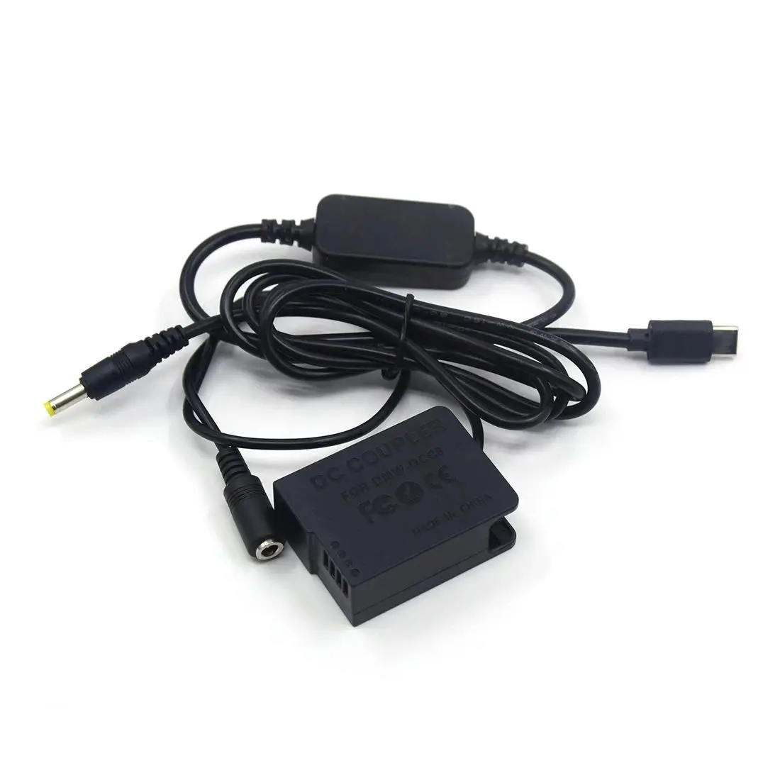 Кабель USB C постоянного тока DCC8 Соединитель постоянного тока DMW-BLC12 Фиктивный аккумулятор для Lumix DMC-FZ1000 FZ2000 FZ200 FZ300 G7 G6 GX8 GH2 GH2K GH2S