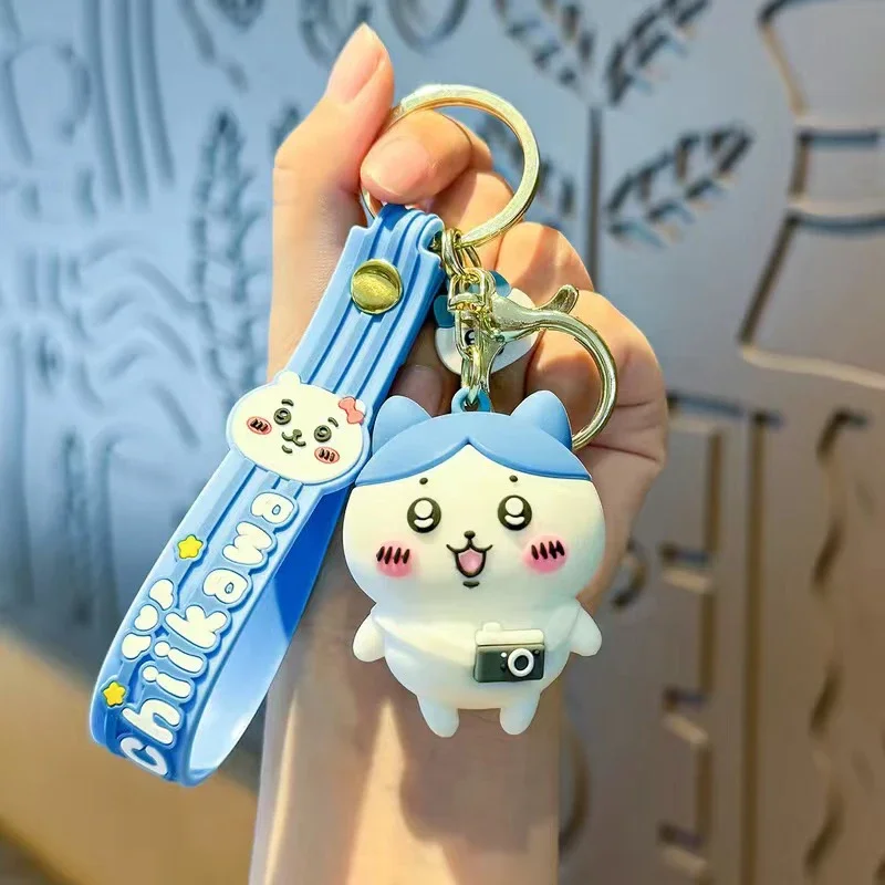 Chiikawa Keychain Cartoon Anime Figures Hachiware Usagi Key Ring Backpack Rucksack Pendant Cuddly Toy Ornaments Gifts Girls Kid