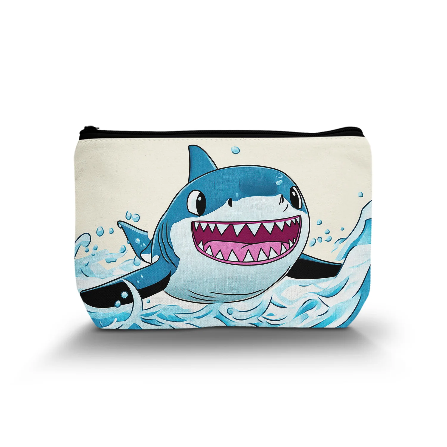 1Pc Makeup Bag Funny Shark Design Multipurpose For Women Animal Lovers Graduation Friendship Birthday Christmas Gifts