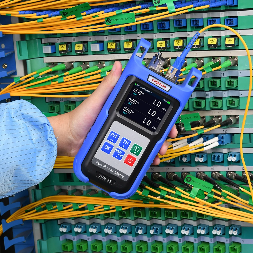 TPN-35 Optical PON Power Meter, Passive Optical Network Power Meter 1310/1490/1550nm, Fiber Power Meter SC/UPC SC/APC