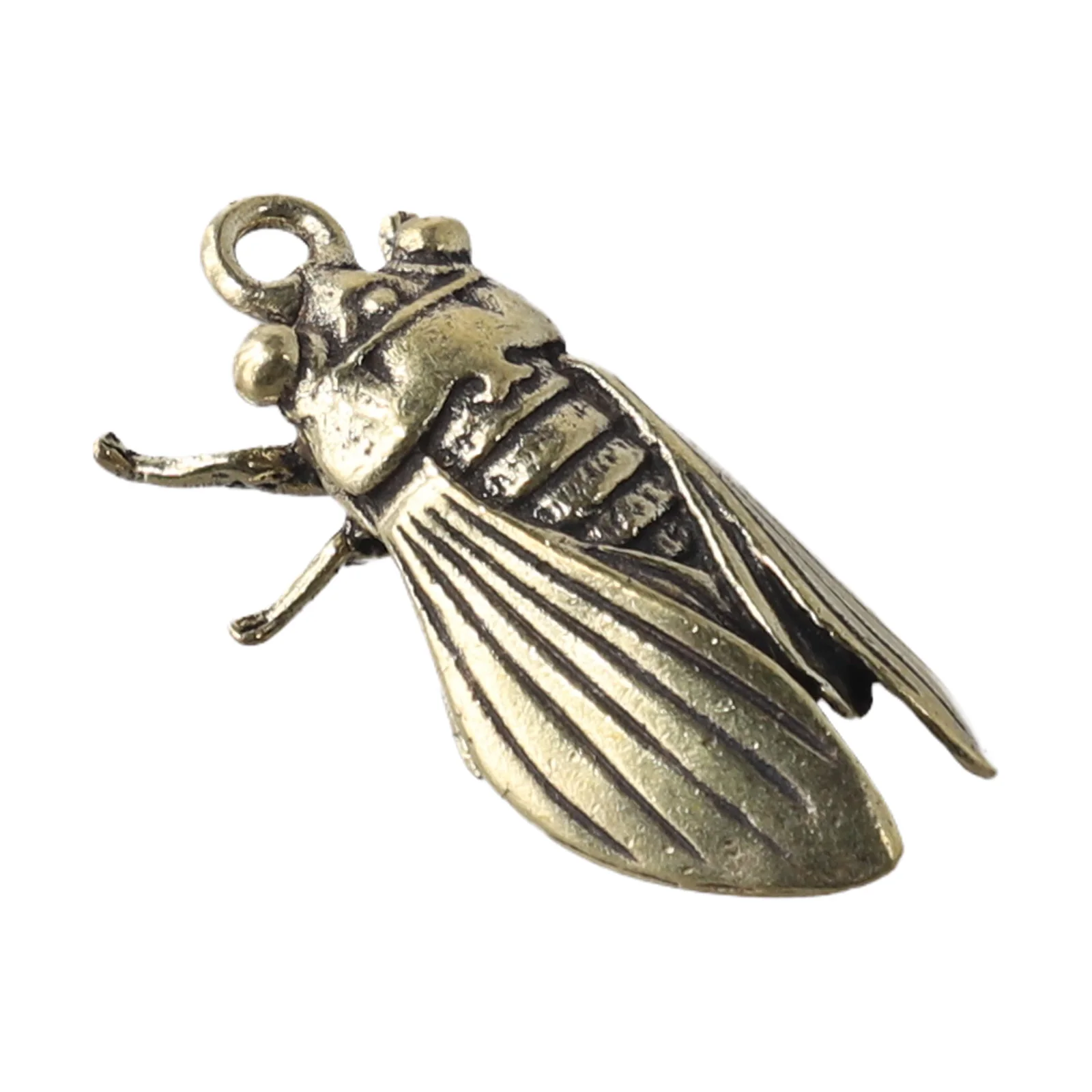 Cicada statue 1pc Carved Pure Brass Animal Collection Creative Decor Exquisite Figure Handmade Lifelike  Cicada