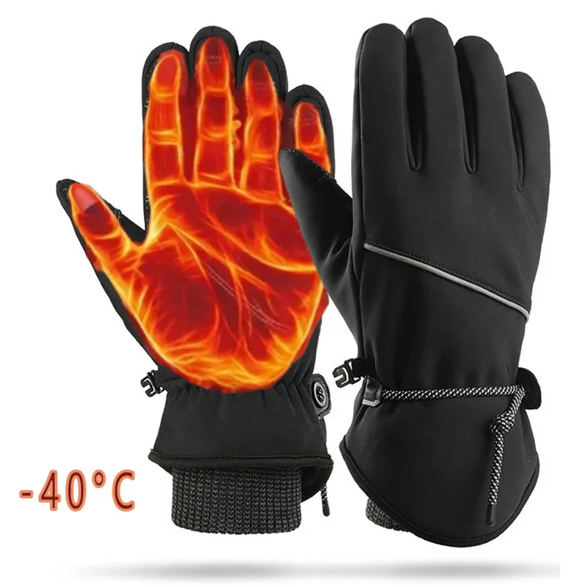 Lightweight Water Resistant Windproof Skiing Touch Screen Anti-Slip Warm Gloves Adding Velvet Cycling Sporting Driving Men Women