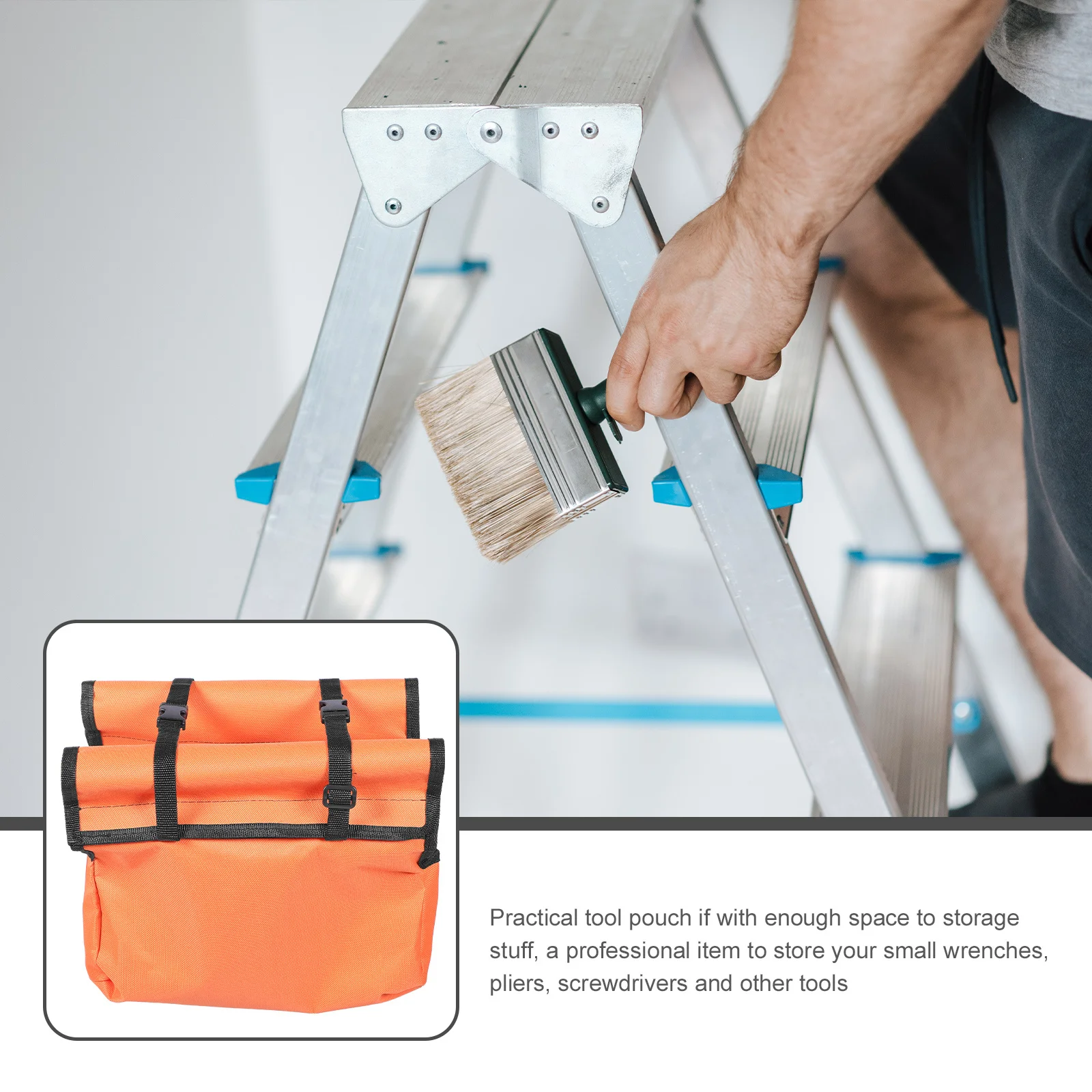 قوي أكسفورد القماش للطي سلم أداة حقيبة معلقة المنظم الحقيبة للأدوات تخزين المفكات الشدات أدوات المساعدة #4