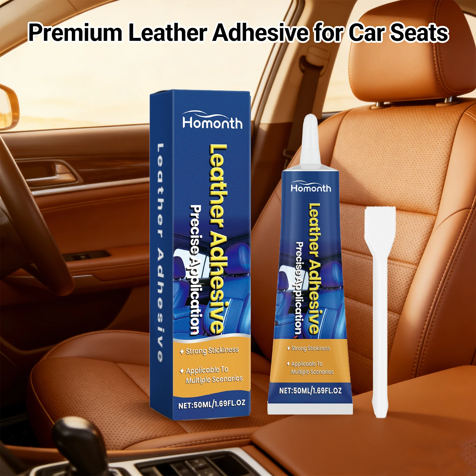 Leather Adhesive for Leather Shoes Bags Strong Adhesion Waterproof Quick Dry Avoid Drilling Nailing Car Leather Care
