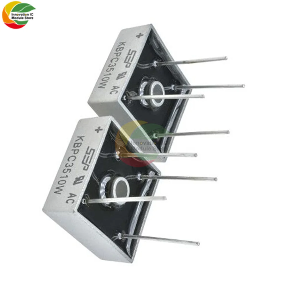 5PCS KBPC3510W Single-phase 1000V 35A Rectifier Bridge Rectifier Bridge Straight Plug Square 4P